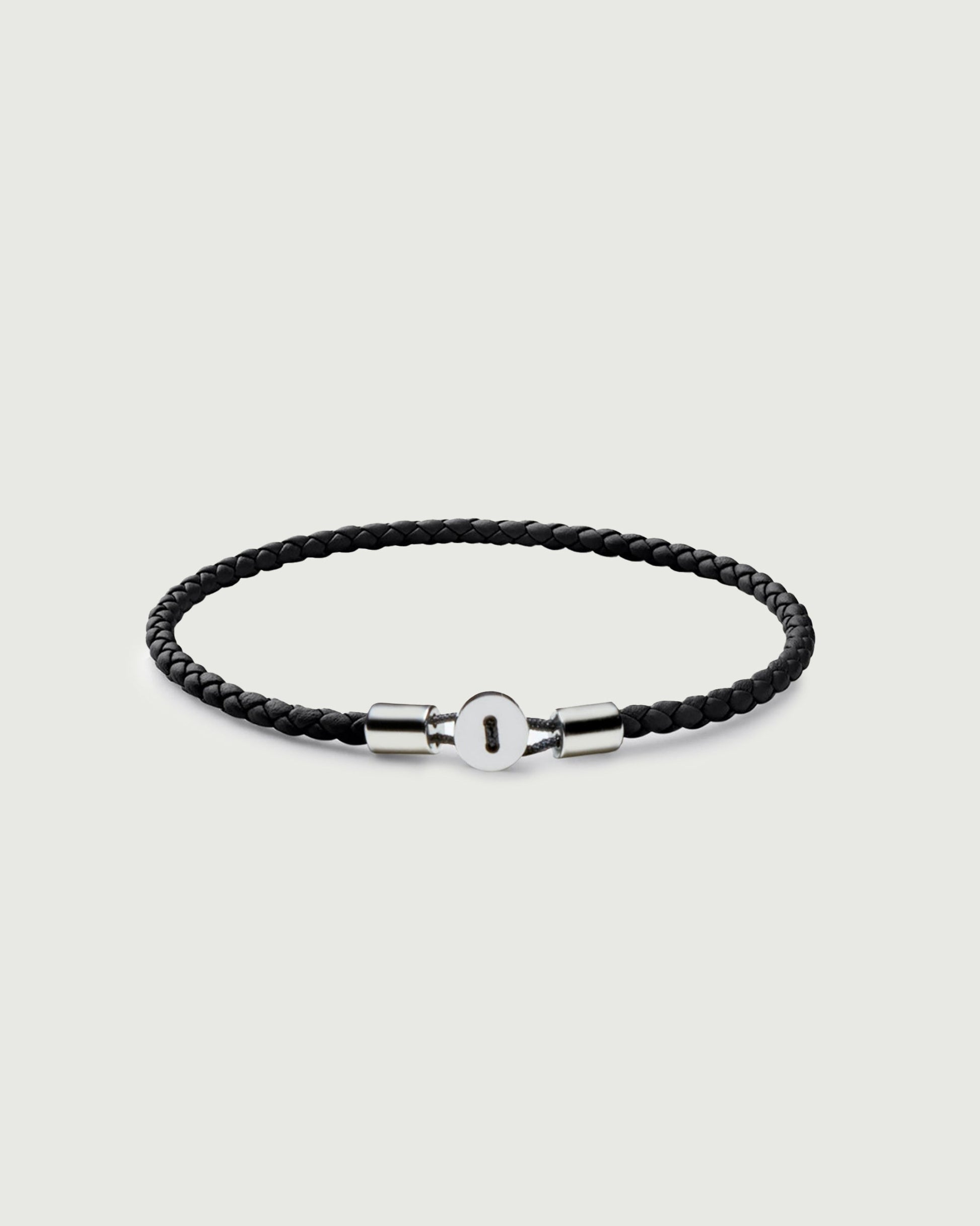 Oliver Cabell Gordon Leather Bracelet-Silver